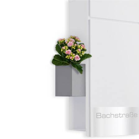 Metzler Blumenkasten für Briefkästen | Grau | Cubic H