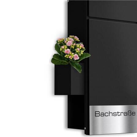 Metzler Blumenkasten für Briefkästen | Schwarz...