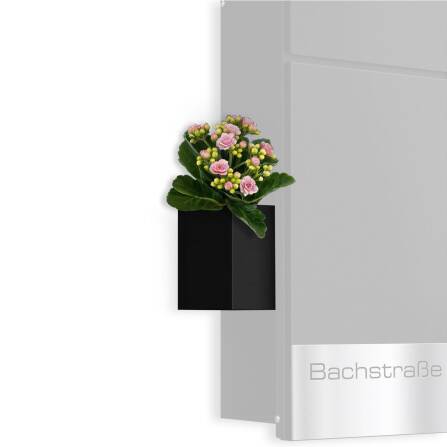 Metzler Blumenkasten für Briefkästen | Schwarz | Cubic H