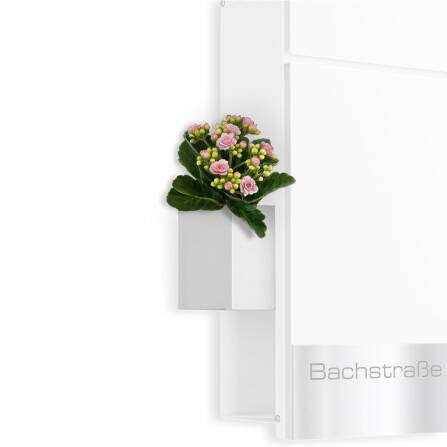 Metzler Blumenkasten für Briefkästen | Weiß | Cubic H
