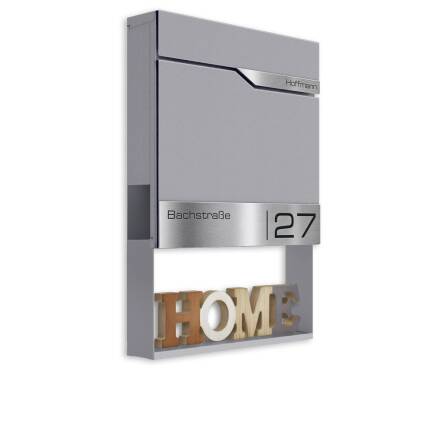 Metzler Dekorahmen für Briefkästen | Dekoregal in Grau | Frame K