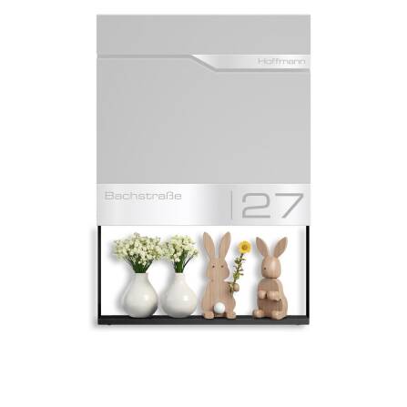 Metzler Dekorahmen für Briefkästen | Dekoregal in Schwarz | Frame K