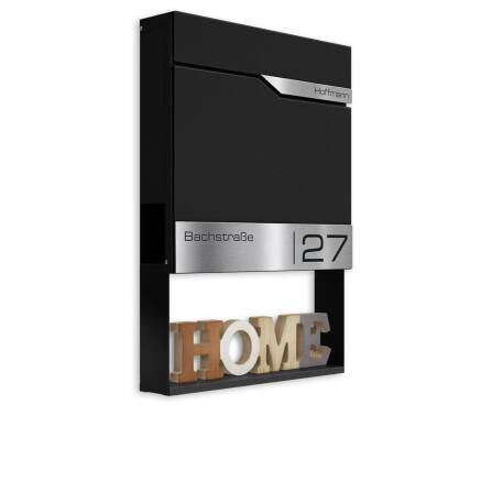 Metzler Dekorahmen für Briefkästen | Dekoregal in Schwarz | Frame K