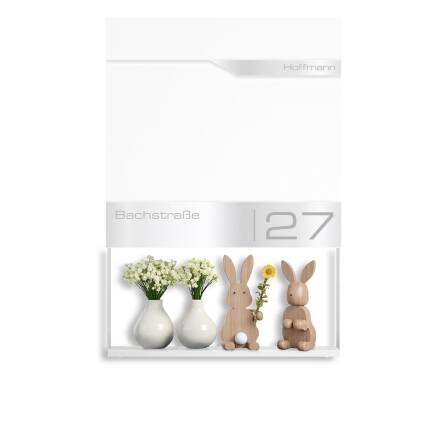 Metzler Dekorahmen für Briefkästen | Dekoregal in Weiß | Frame K