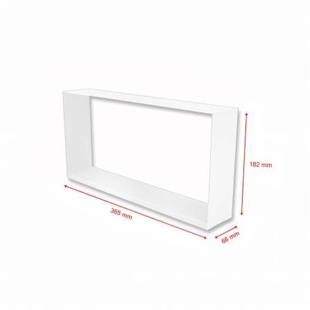 Metzler Dekorahmen für Briefkästen | Dekoregal in Weiß | Frame K