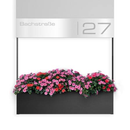 Metzler Cadre décoratif pour boîtes aux lettres | Jardinière en mica de fer | Frame J
