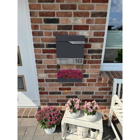 Metzler Cadre décoratif pour boîtes aux lettres | Jardinière en mica de fer | Frame J