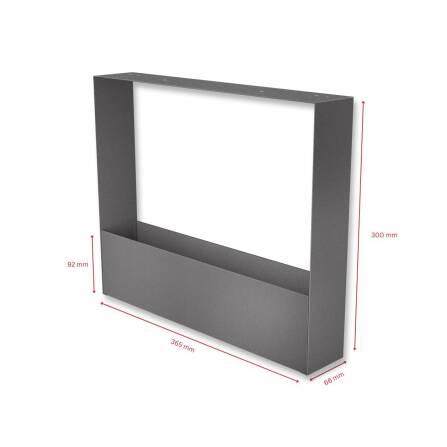 Metzler Cadre décoratif pour boîtes aux lettres | Jardinière en mica de fer | Frame J