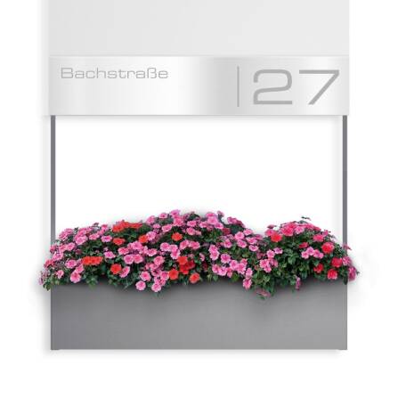 Metzler Dekorahmen für Briefkästen | Blumenkasten in Grau | Frame J