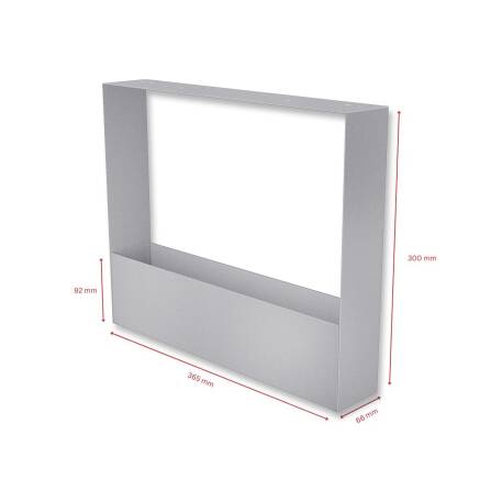 Metzler Dekorahmen für Briefkästen | Blumenkasten in Grau | Frame J