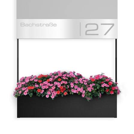 Metzler Dekorahmen für Briefkästen | Blumenkasten in Schwarz | Frame J