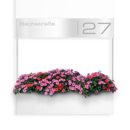 Metzler cadre décoraftif pouir boîtes aux lettres | Jardinière en blanc | Frame J