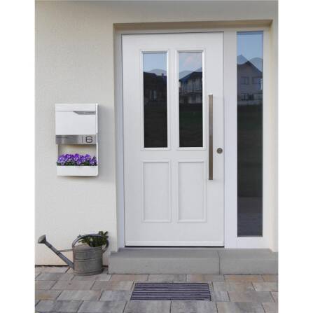 Metzler cadre décoraftif pouir boîtes aux lettres | Jardinière en blanc | Frame J