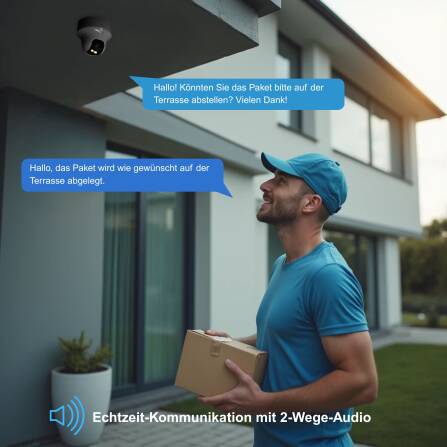 HiLook EasyLink WLAN Kit | 4 MP Bullet + PT Turret Überwachungskameras | WiFi NVS | Komplettset | Menschen- & Fahrzeugerkennung | Farbnachtsicht | 2-Wege-Audio | 24/7 Aufzeichnung | IKS-2044BTH-PH/W