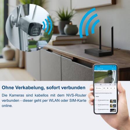 HiLook EasyLink WLAN Kit | 4 MP Bullet + PT Turret Überwachungskameras | WiFi NVS | Komplettset | Menschen- & Fahrzeugerkennung | Farbnachtsicht | 2-Wege-Audio | 24/7 Aufzeichnung | IKS-2044BTH-PH/W