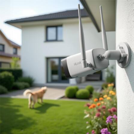 HiLook EasyLink WLAN Kit | 2x 4 MP Bullet Überwachungskameras | WiFi NVS | Komplettset | Menschen- & Fahrzeugerkennung | Farbnachtsicht | 2-Wege-Audio | 24/7 Aufzeichnung | IKS-2044BH-PH/W