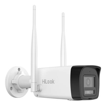 HiLook EasyLink WLAN Kit | 2x 4 MP Bullet Überwachungskameras | WiFi NVS | Komplettset | Menschen- & Fahrzeugerkennung | Farbnachtsicht | 2-Wege-Audio | 24/7 Aufzeichnung | IKS-2044BH-PH/W