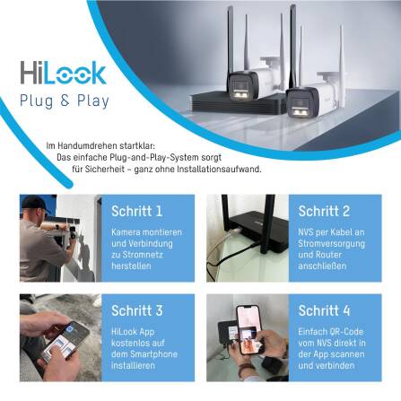 HiLook EasyLink WLAN Kit | 2x 4 MP Bullet...