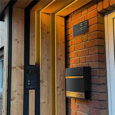 Metzler Briefkasten mit Lasergravur | Anthrazit | Stencil 2