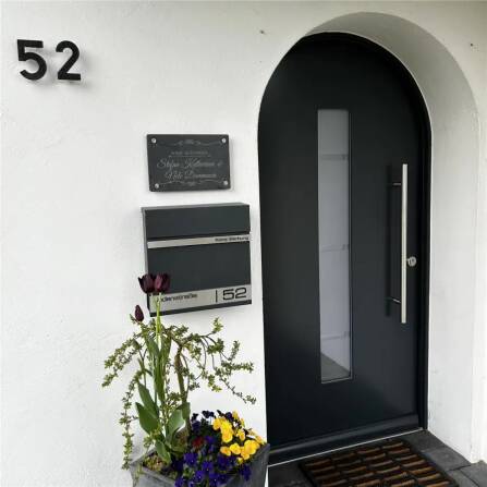 Metzler Briefkasten mit Lasergravur | Anthrazit | Stencil 2