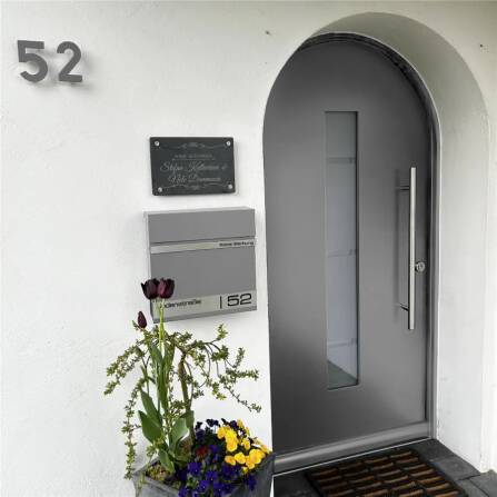 Metzler Casella Postale con Incisione Laser | Grigio | Stencil 2