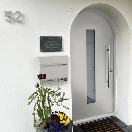 Metzler Cassetta postale con incisione laser | Bianco | Stencil 2