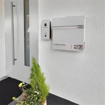 Metzler Cassetta postale con incisione laser | Bianco | Stencil 2