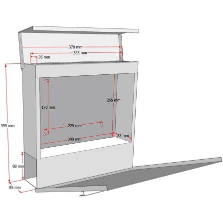 Metzler Briefkasten mit Blumenkasten | personalisiert mit Gravur | Edelstahl-Namensschild | Siebert Frame J