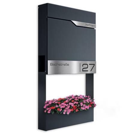 Metzler Briefkasten mit Blumenkasten | personalisiert mit...