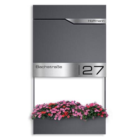 Metzler Briefkasten mit Blumenkasten | personalisiert mit...