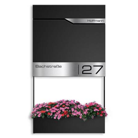 Metzler Briefkasten mit Blumenkasten | personalisiert mit...