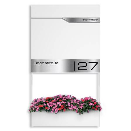 Metzler Briefkasten mit Blumenkasten | personalisiert mit...