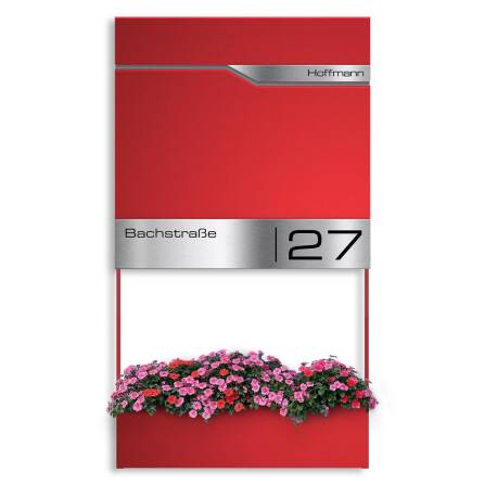 Metzler Briefkasten mit Blumenkasten | personalisiert mit...