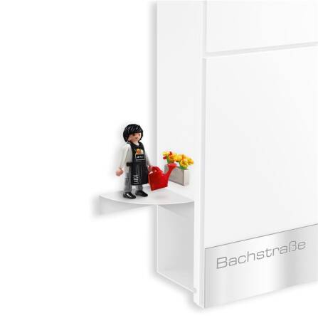 Metzler Regal für Briefkästen | Weiß | Plate A