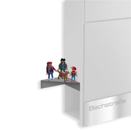 Metzler Regal für Briefkästen | Grau | Plate T