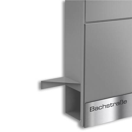 Metzler Regal für Briefkästen | Grau | Plate T