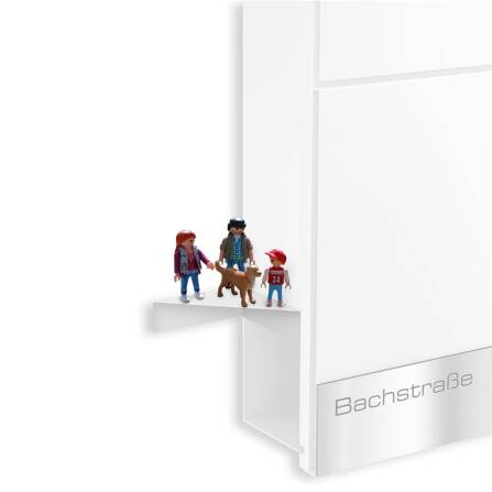 Metzler Regal für Briefkästen | Weiß | Plate T