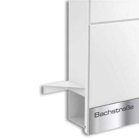 Metzler Regal für Briefkästen | Weiß | Plate T
