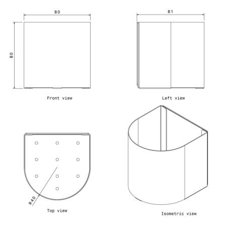 Metzler Blumenkasten für Briefkästen | Edelstahl | Cubic R