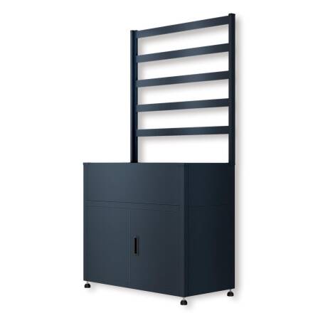 Metzler Hochbeet mit Stauraum | Pulverbeschichtet | mit Pflanzgitter | 100  x 190 x 50 cm