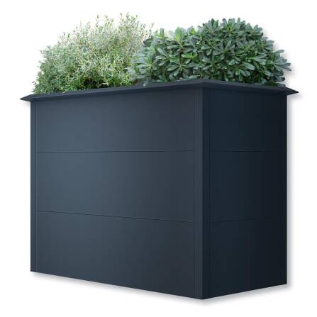 Metzler Schneckenschutz für Hochbeet mit den Maßen 100 x 50 x 77 cm | Anthrazitgrau