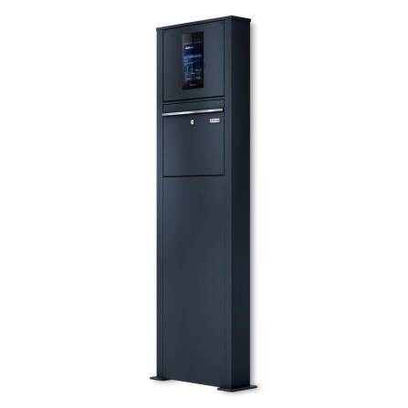 Metzler Standbriefkasten mit Video-Türsprechanlage für Einfamilienhaus SDM10 | Touch-Display | Anthrazit RAL7016