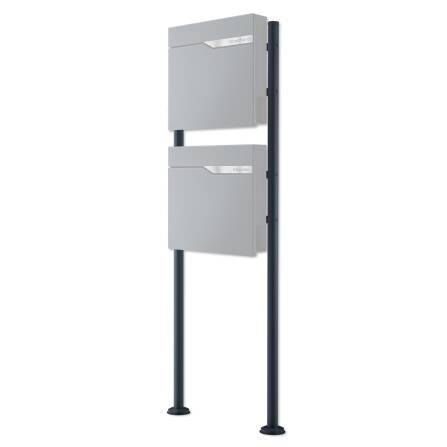 Metzler Briefkastenständer | 2er vertikal | RAL 7016 Anthrazit | Erpo