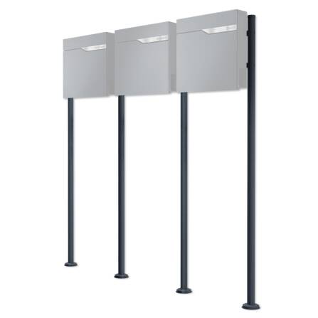 Metzler Briefkastenständer | 3er | RAL 7016 Anthrazit | Erpo