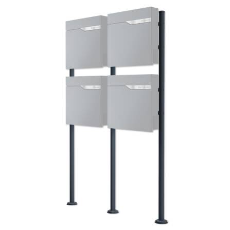 Metzler Briefkastenständer | 4er | RAL 7016 Anthrazit | Erpo