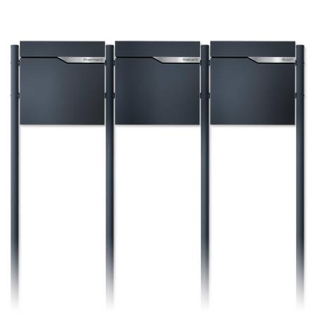 Metzler Standbriefkasten Mehrfamilienhaus in RAL 7016...