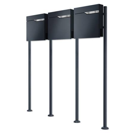 Metzler Standbriefkasten Mehrfamilienhaus in RAL 7016...