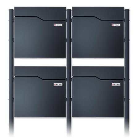 Metzler Standbriefkasten | 4er vertikal | Mit...