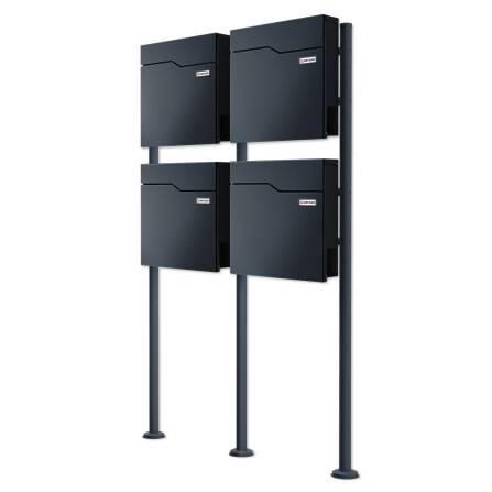 Metzler Standbriefkasten | 4er vertikal | Mit...