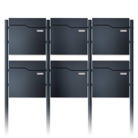 Metzler Standbriefkasten | 6er vertikal | Mit...